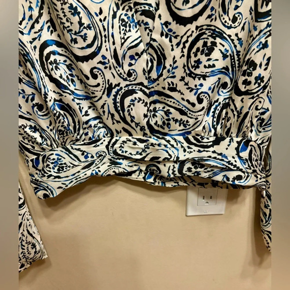 2/$20 - Zara Paisley Wrap Blouse - Size M - Picture 6 of 9